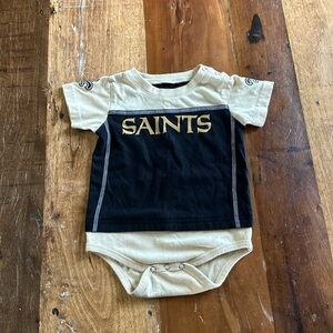 NFL Saints baby onesie